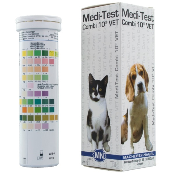 3B Scientific Medi-Test Combi 10 VET Urine Test Strips for Animals (Box of 100)