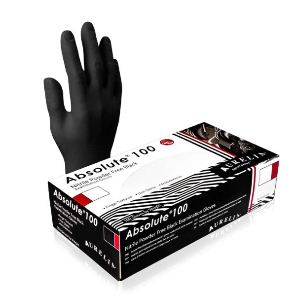 Aurelia Absolute 100 Black Nitrile Veterinary Gloves