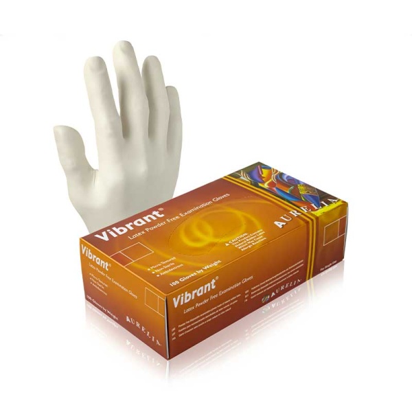 Aurelia Vibrant Medical-Grade Latex Vet Gloves